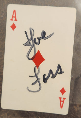 WW2 FIGHTER ACE JOE FOSS HAND SIGNED PLAYING CARD D.2003