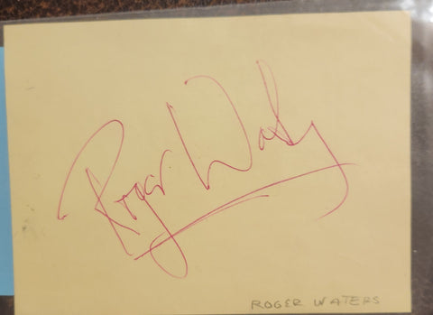 PINK FLOYD CO-FOUNDER ROGER WATERS HAND SIGNED PAGE