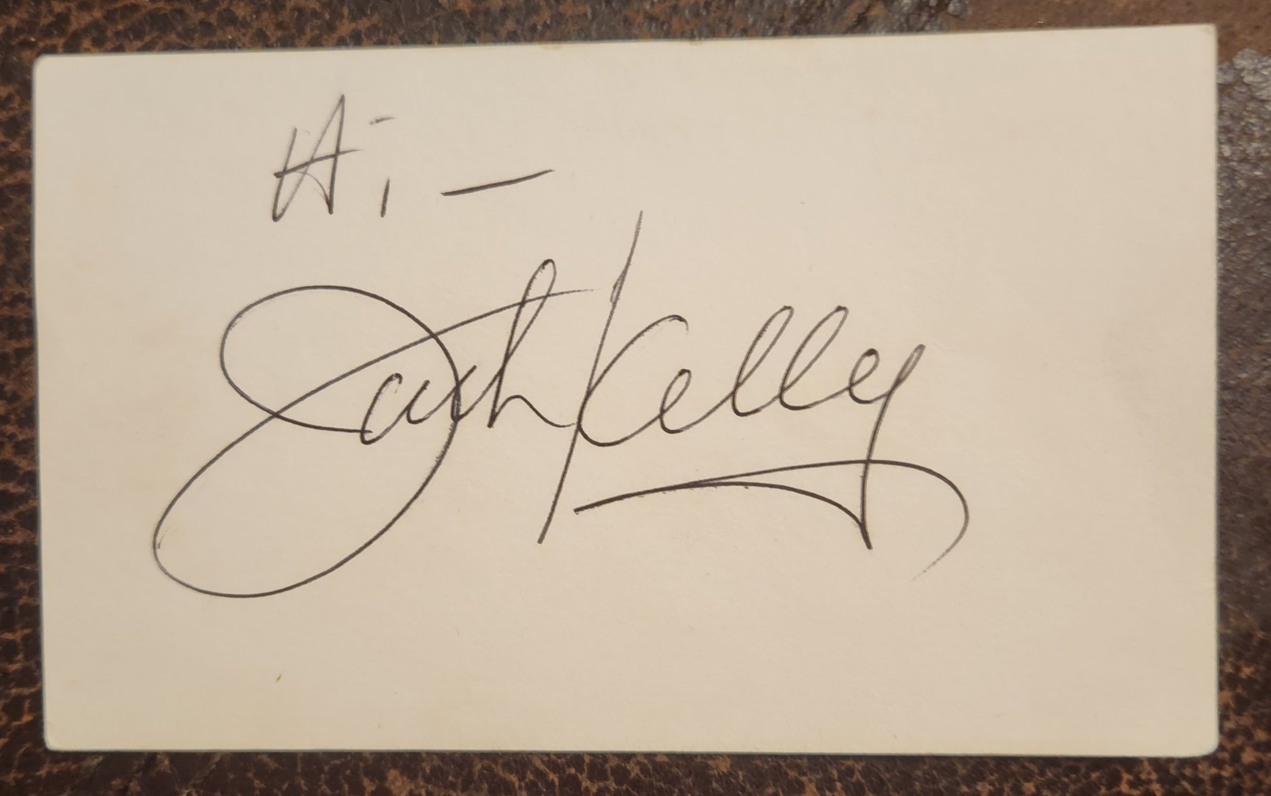 MAVERICK STAR JACK KELLY HAND SIGNED CARD D.1992