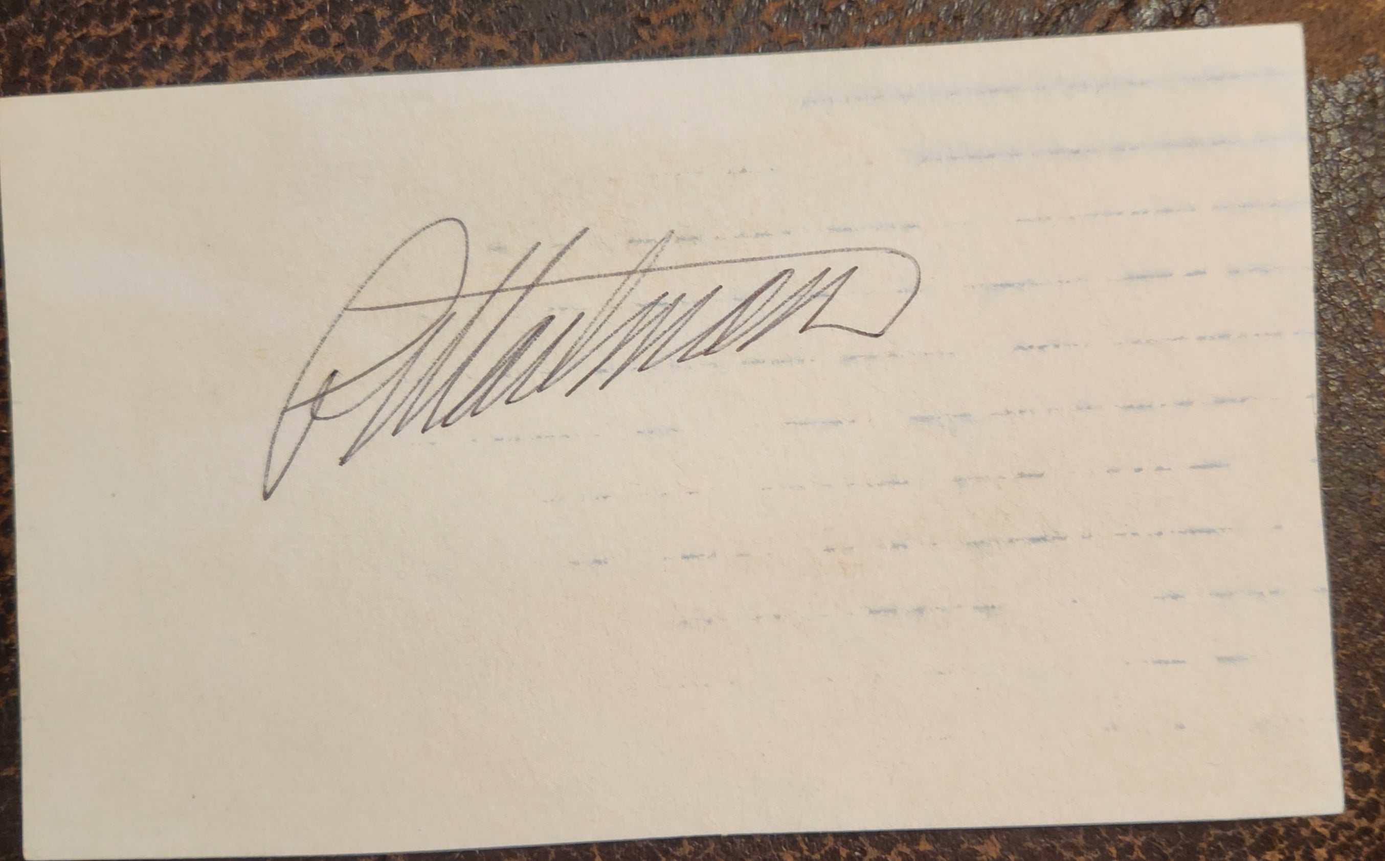 SNL FUNNYMAN PHIL HARTMAN HAND SIGNED CARD D.1998