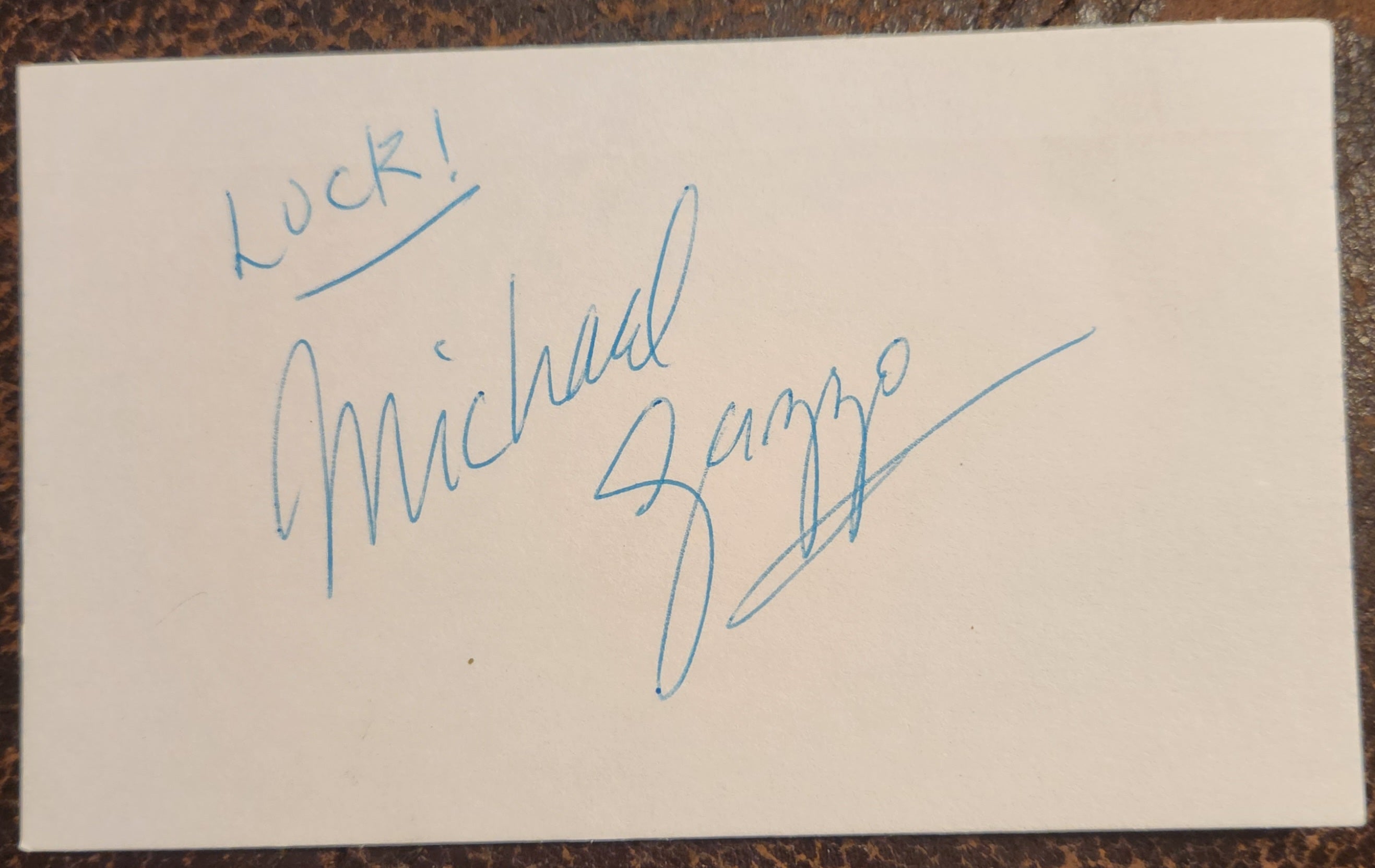 GODFATHER 2 ACTOR MICHAEL GAZZO HAND SIGNED CARD D.1995