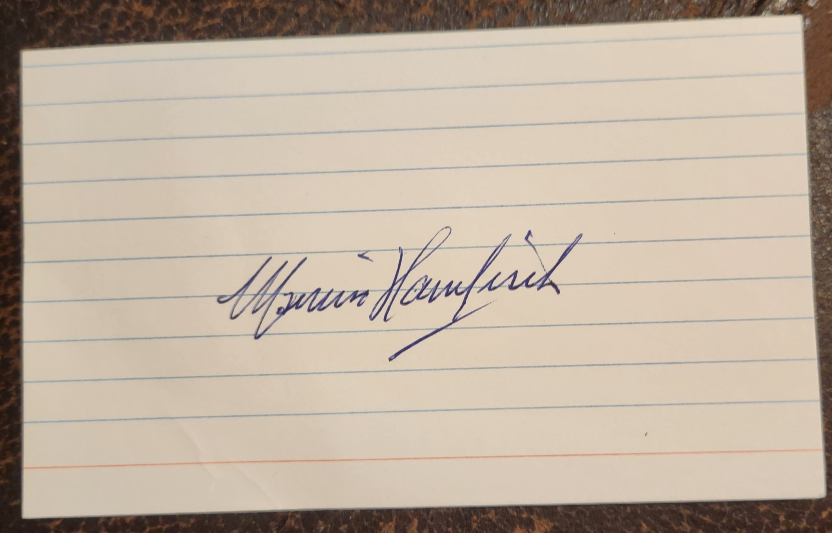 AMERICAN SONGWRITER MARVIN HAMLISCH HAND SIGNED CARD D.2012