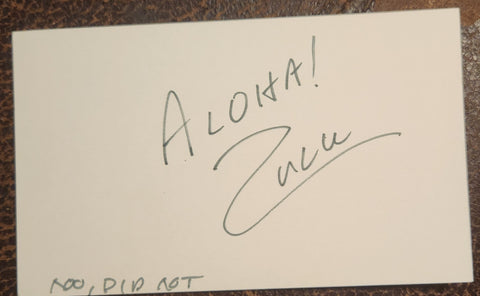 HAWAII FIVE-O ACTOR ZULU HAND SIGNED CARD D.2004