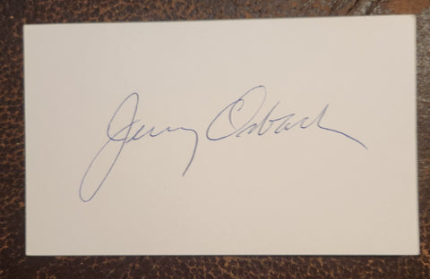 LAW AND ORDER ACTOR JERRY ORBACH HAND SIGNED CARD D.2004