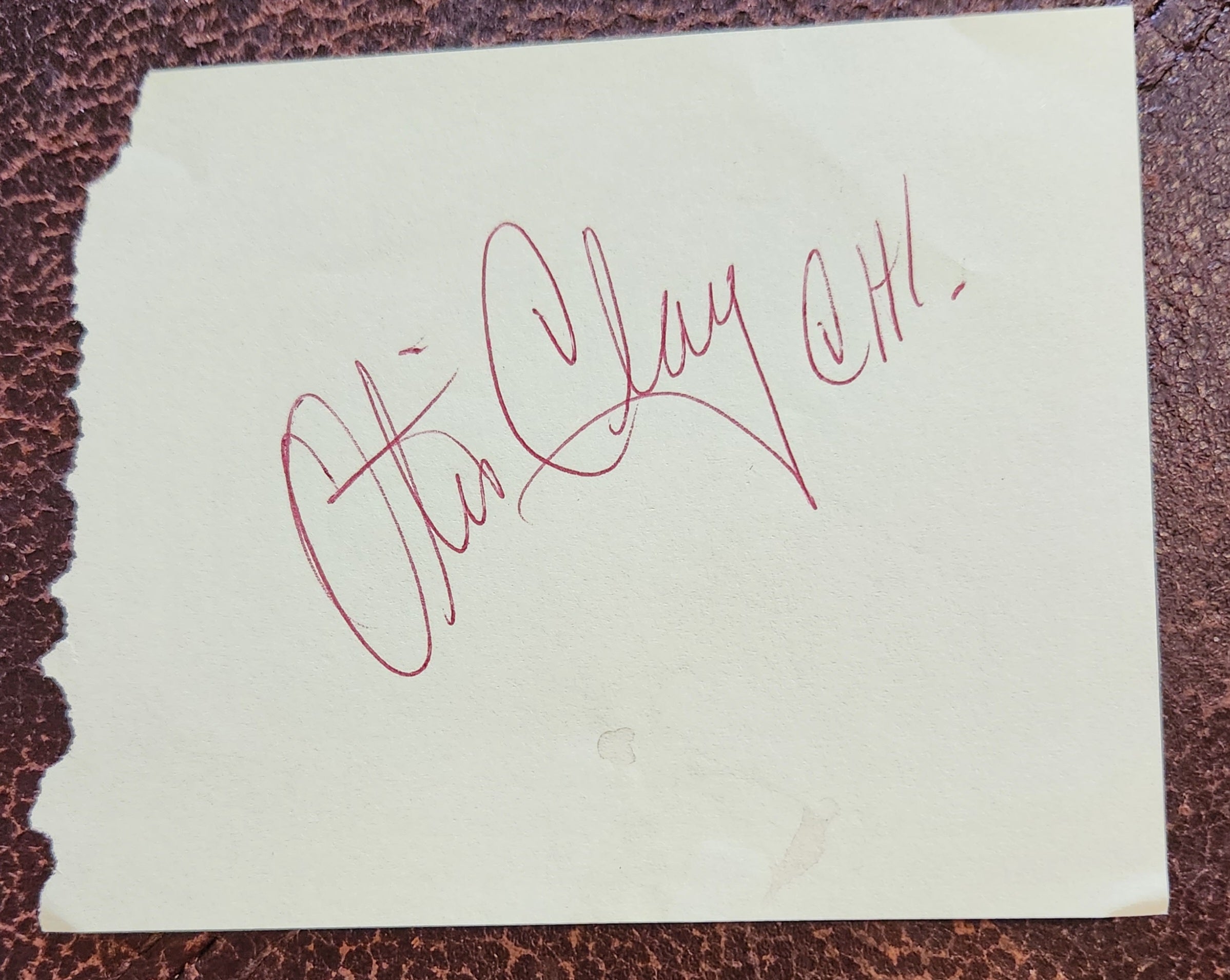 R&B GOSPEL SINGER OTIS CLAY HAND SIGNED PAGE D.2016