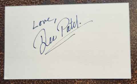 BRITISH ACTOR DEV PATEL HAND SIGNED CARD SLUMDOG BILLIONAIRE