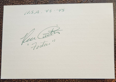 FESTUS FROM GUNSMOKE ACTOR SINGER KEN CURTIS HAND SIGNED CARD D.1991