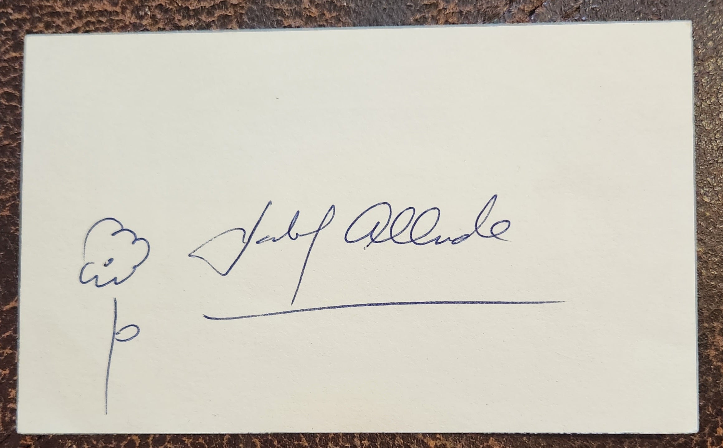 THE HOUSE OF SPIRITS AUTHOR ISABELLE ALLENDE HAND SIGNED CARD