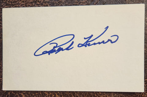 BASEBALL HOFER RALPH KINER HAND SIGNED CARD D.2016