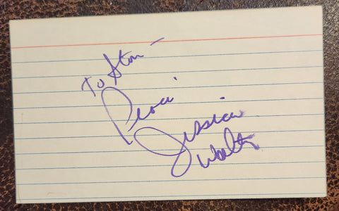 ARCHER ACTRESS JESSICA WALTER HAND SIGNED CARD RIP