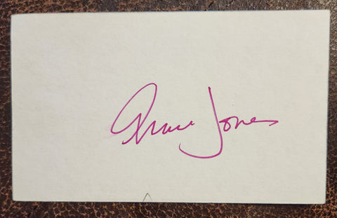 BOND BEAUTY ACTRESS AND MODEL GRACE JONES HAND SIGNED CARD