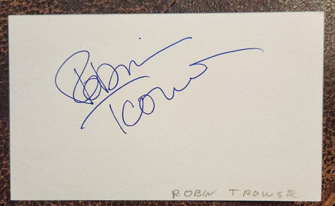 "PROCUL HAREM" GUITARIST ROBIN TROWER HAND SIGNED CARD