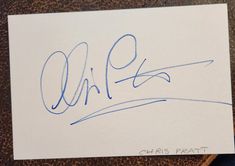 GUARDIAN OF THE GALAXIES STAR CHRIS PRATT HAND SIGNED CARD