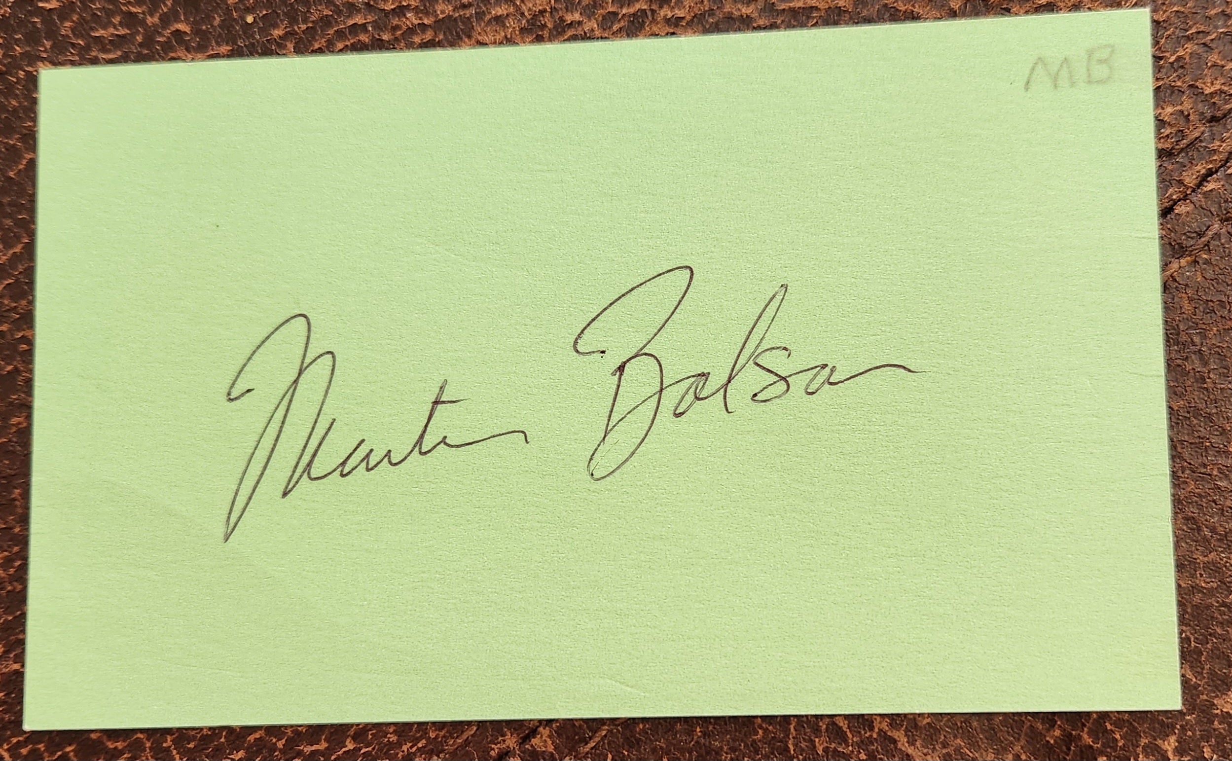 ACTOR MARTIN BALSAM HAND SIGNED CARD D.1996