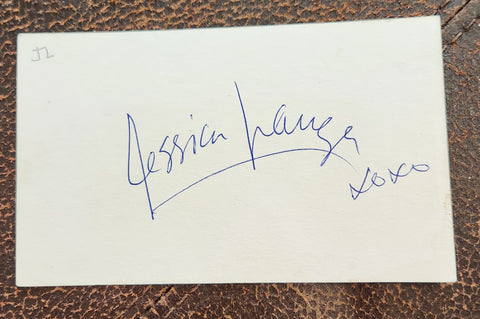 ACTRESS JESSICA LANGE HAND SIGNED CARD KING KONG