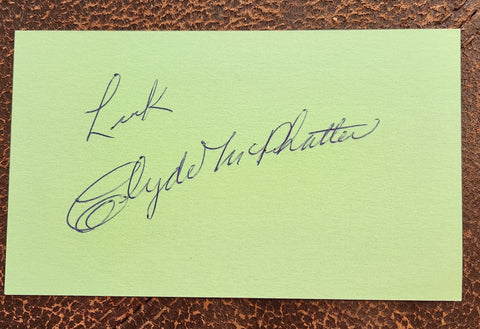 SOUL GREAT CLYDE MCPHATTER HAND SIGNED CARD D.1972