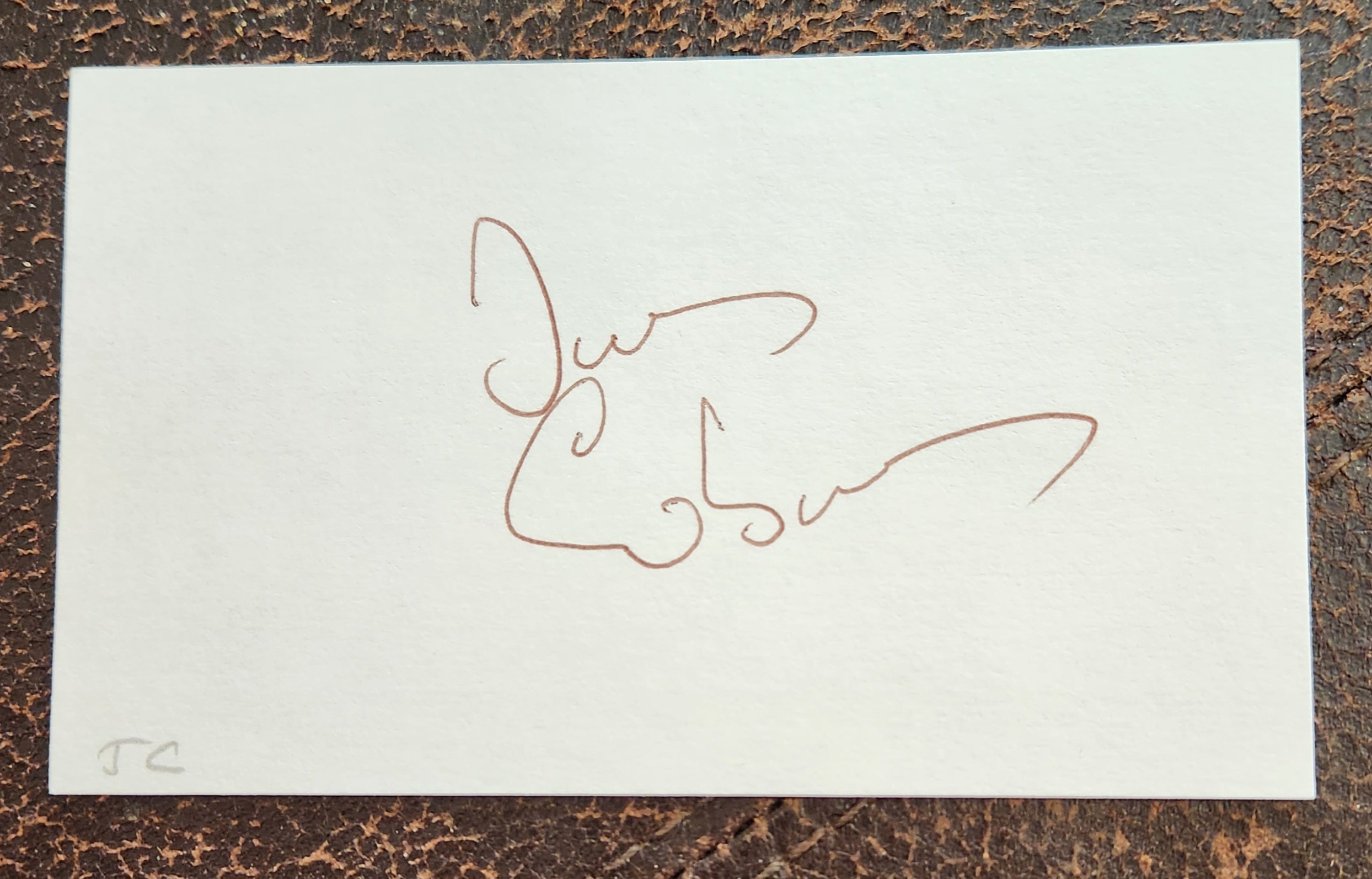 ACTOR JAMES COBURN HAND SIGNED CARD D.2002