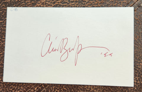 HORROR MASTER DIRECTOR AND AUTHOR CLIVE BARKER HAND SIGNED CARD