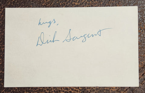 BEWITCHED ACTOR DICK SARGENT HAND SIGNED CARD D.1994