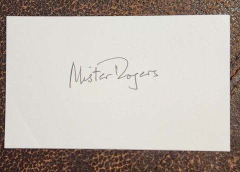 "MR. ROGERS" FRED ROGERS HAND SIGNED CARD D.2003