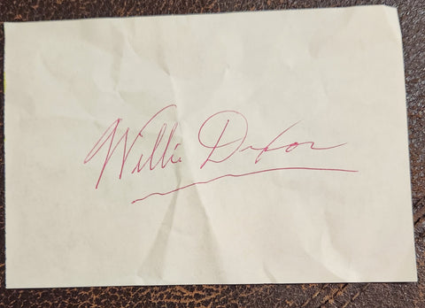 BLUES LEGEND WILLIE DIXON HAND SIGNED PAGE D.1992