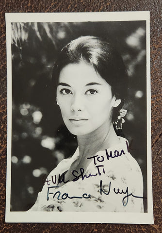 BEAUTIFUL ACTRESS FRANCE NUYEN HAND SIGNED 3.5X5" PHOTO STAR TREK SOUTH PACIFIC