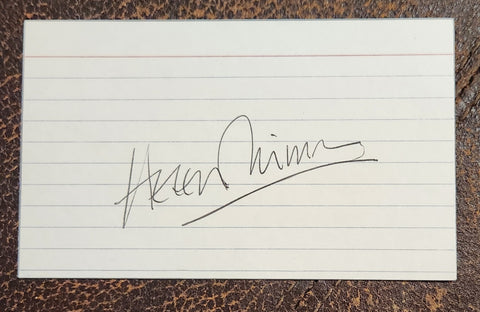 GREAT ACTRESS HELEN MIRREN HAND SIGNED CARD