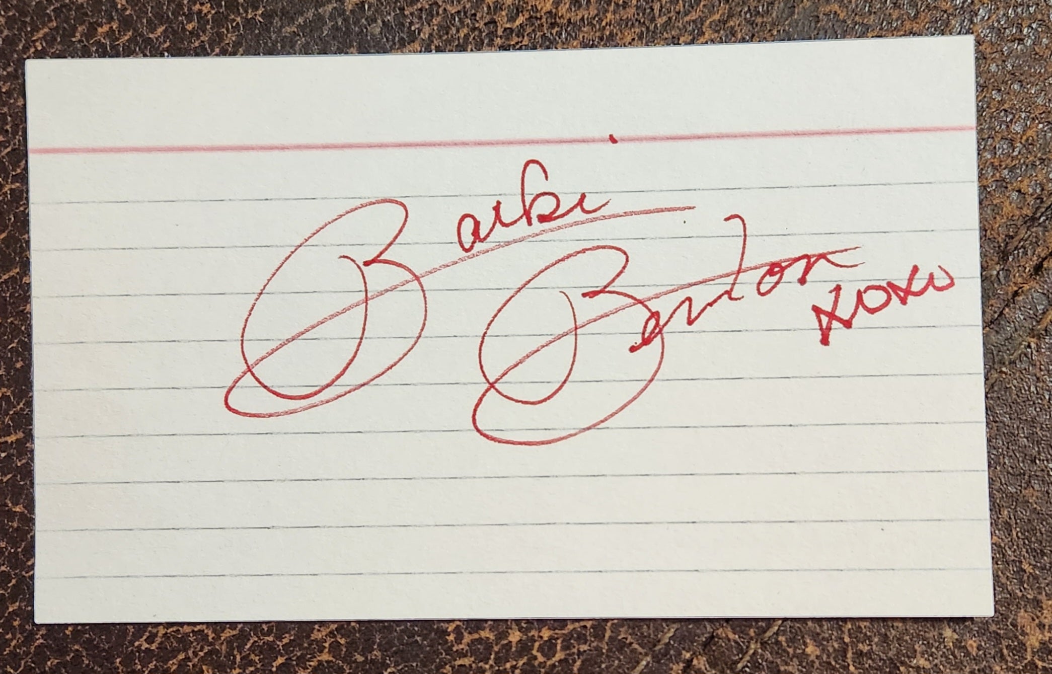 HEE HAW AND PLAYBOY STAR BARBI BENTON HAND SIGNED CARD