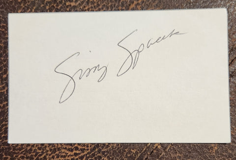 CARRIE ACTRESS SISSY SPACEK HAND SIGNED CARD