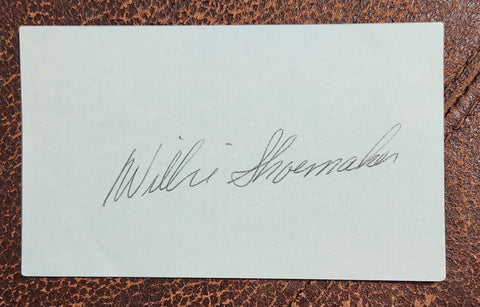 LEGENDARY JOCKEY WILLIAM SHOEMAKER HAND SIGNED CARD D.2003