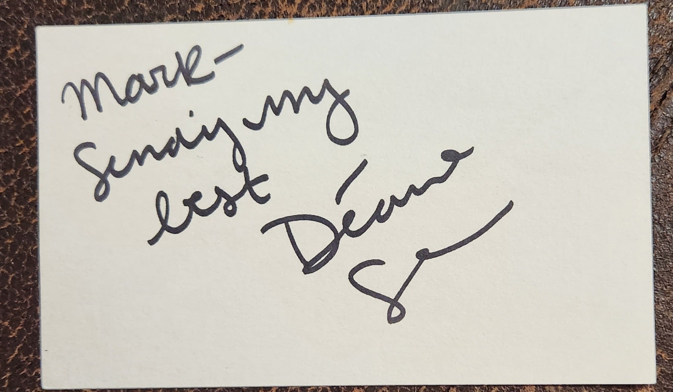 NEWS CORRESPONDENT DIANE SAWYER HAND SIGNED CARD