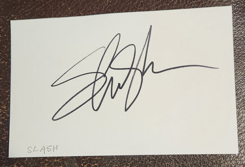 GUNS & ROSES GREAT SLASH HAND SIGNED CARD