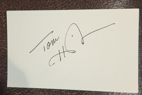 BOSTON CELTICS GREAT TOM HEINSOHN HAND SIGNED CARD D.2020