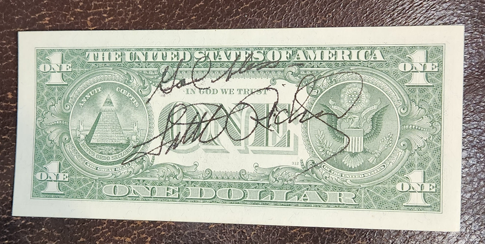 ROCK LEGEND LITTLE RICHARD HAND SIGNED ONE DOLLAR BILL D.2020