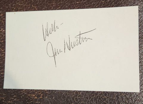 DIRECTOR JOHN HUSTON HAND SIGNED CARD D.1987