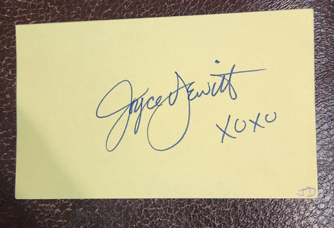 THREE'S COMPANY ACTRESS JOYCE DEWITT HAND SIGNED CARD