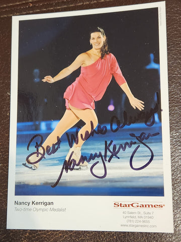 OLYMPIC FIGURE SKATER NANCY KERRIGAN HAND SIGNED 5X8" PHOTO