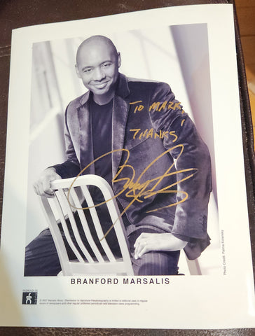 SAXOPHONIST AND COMPOSER BRANFORD MARSALIS HAND SIGNED 8X10 PHOTO