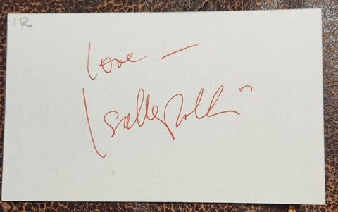 BEAUTIFUL ACTRESS ISABELLA ROSSELLINI HAND SIGNED CARD BLUE VELVET