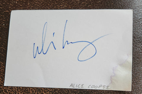 ROCK LEGEND ALICE COOPER HAND SIGNED CARD