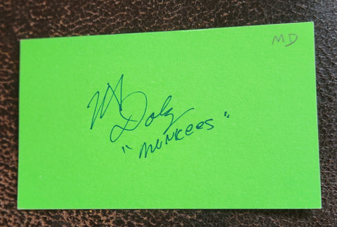 ACTOR DRUMMER THE MONKEES MICKEY DOLENZ HAND SIGNED CARD