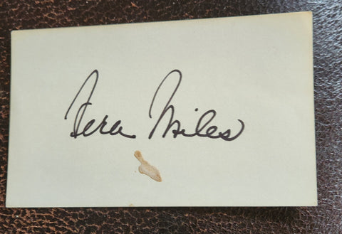 PYSCHO ACTRESS VERA MILES HAND SIGNED CARD