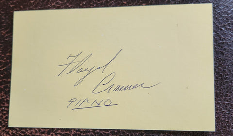 NASHVILLE SOUND PIANIST FLOYD CRAMER HAND SIGNED CARD D.1997