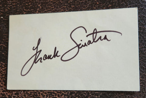 LEGENDARY SINGER AND ACTOR FRANK SINATRA HAND SIGNED CARD D.1998