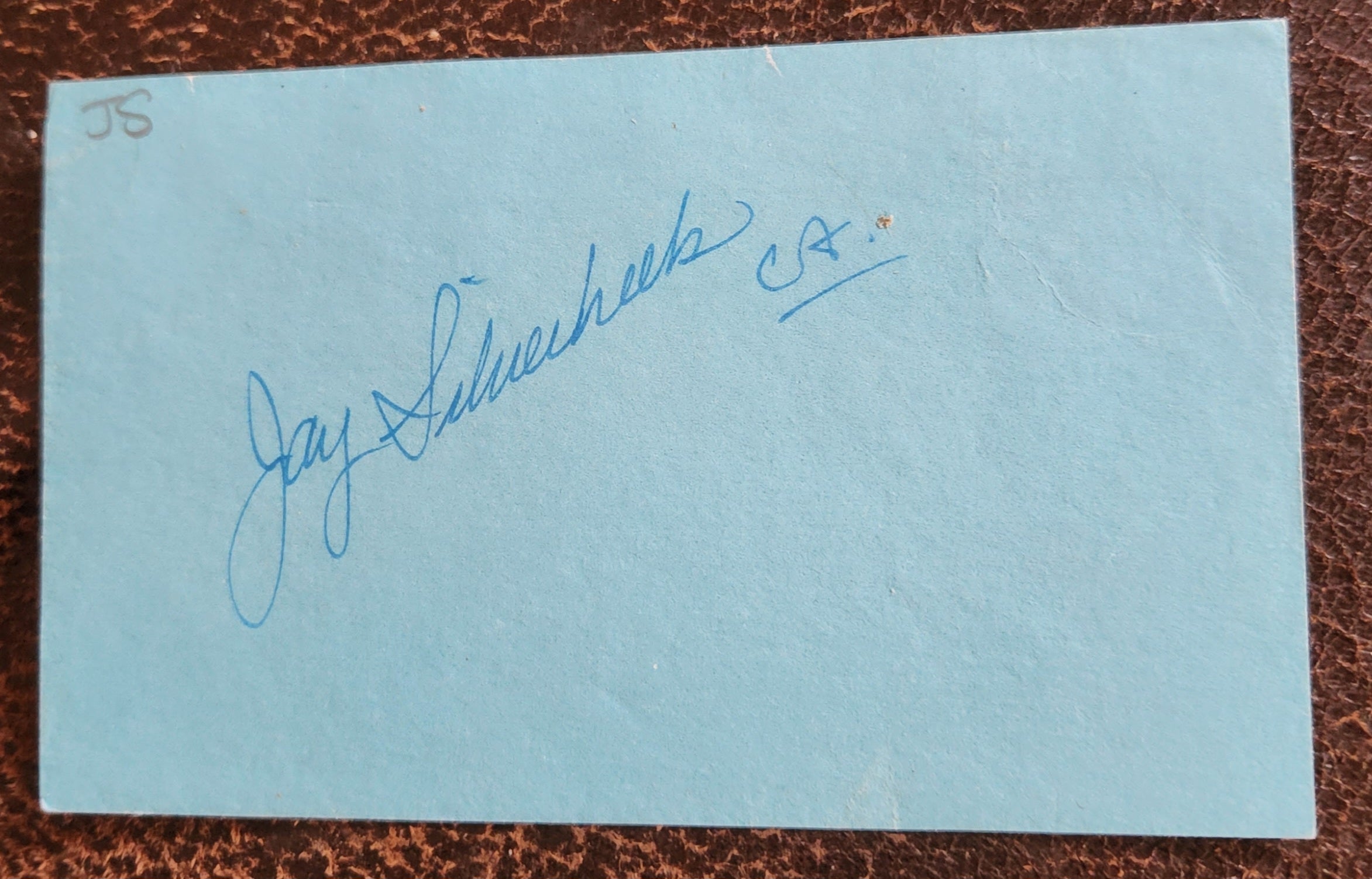 TONTO ACTOR JAY SILVERHEELS HAND SIGNED CARD D.1980