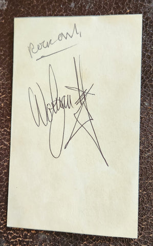 LEGENDARY DJ WOLFMAN JACK HAND SIGNED CARD D.1995