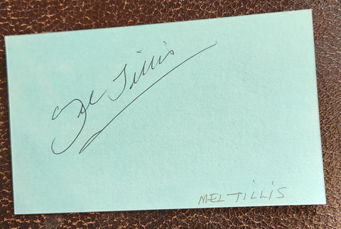 COUNTRY MUSIC SINGER MEL TILLIS HAND SIGNED CARD D.2017