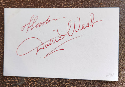 COUNTRY MUSIC HALL OF FAMER DOTTIE WEST HAND SIGNED CARD D.1991