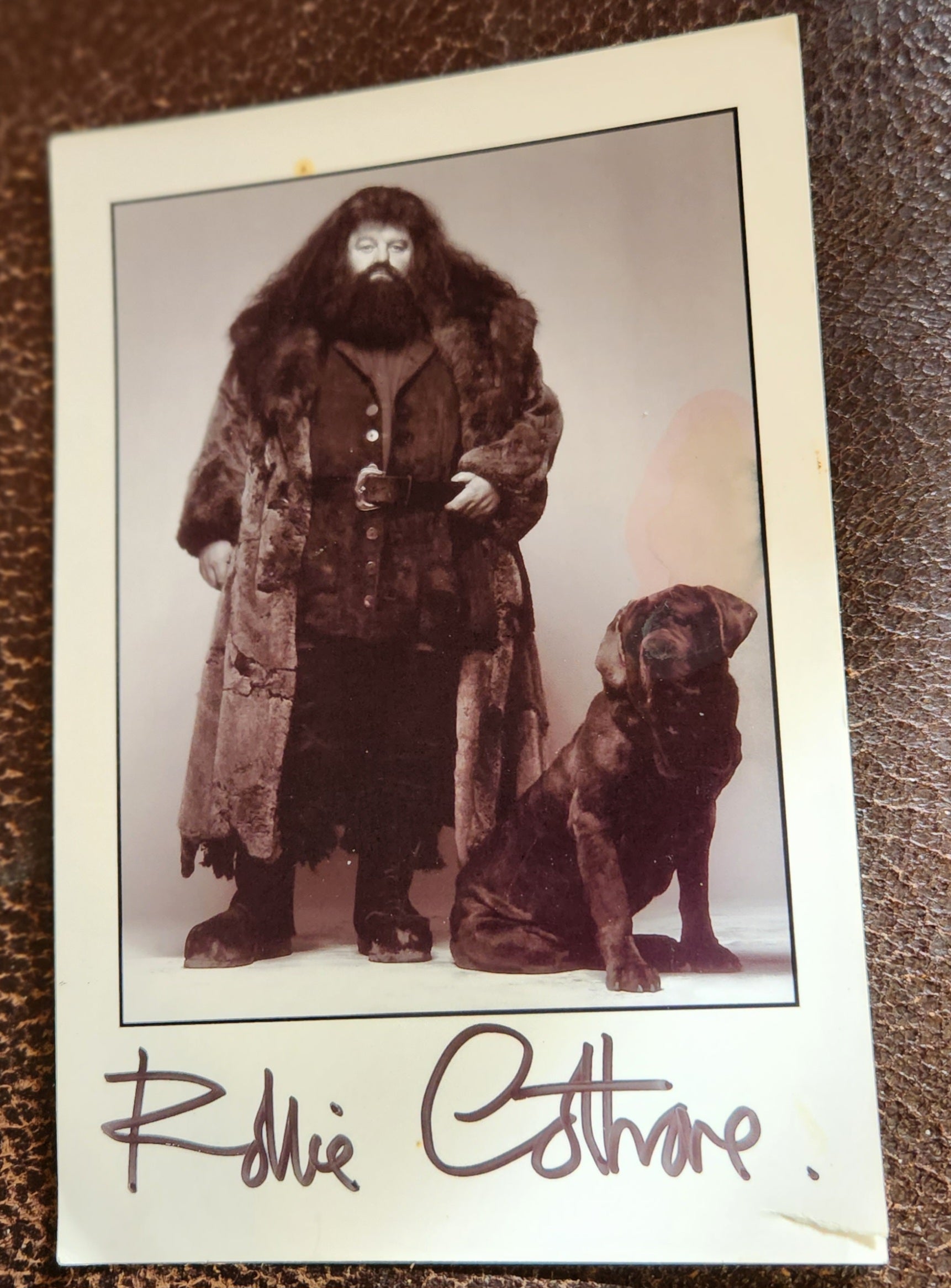 ACTOR ROBBIE COLTRANE HAND SIGNED 5X7 HAGRID HARRY POTTER PHOTO RIP