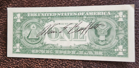 BILLIONAIRE PHILANTHROPIST WARREN BUFFETT HAND SIGNED ONE DOLLAR BILL